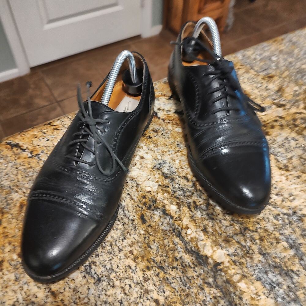 Mezlan Florence Black Leather Dress Shoes Size 9.5M